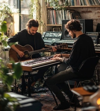 Band rehearsing