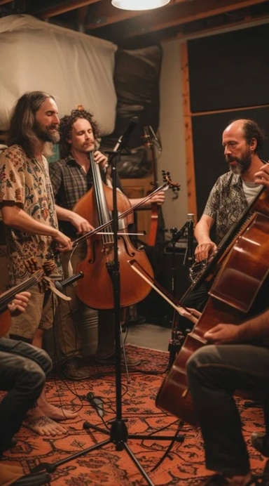 Friends enjoying music